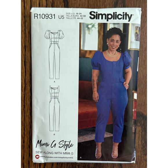 UC FF Mimi G Simplicity R10931 Jumpsuit Plus SZ 16-24 Bust 38-46" Waist 30-39" - Picture 2 of 5